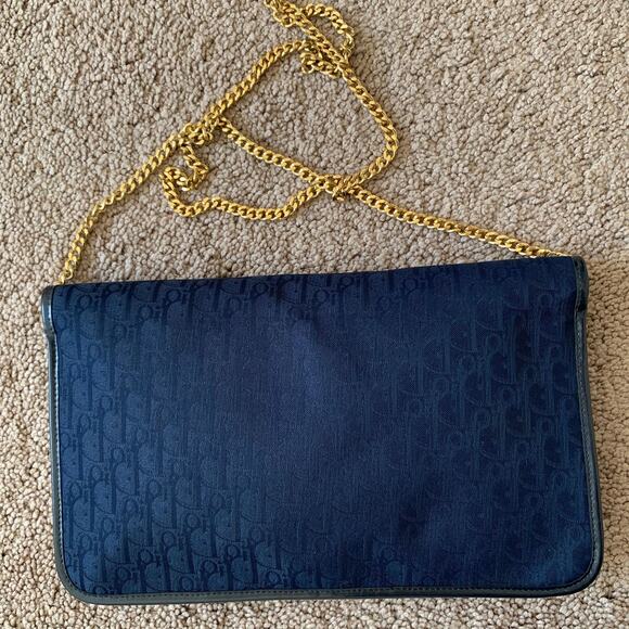 D1007 Christian Dior blue trotter 2 way bag - Picture 2 of 6